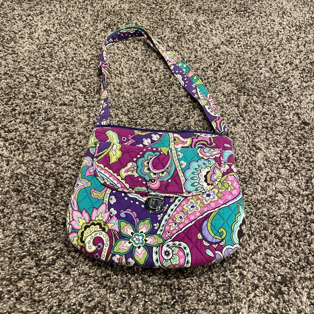 VERA BRADLEY SADDLE HIPSTER Heather Crossbody Shoulder Bag Retired